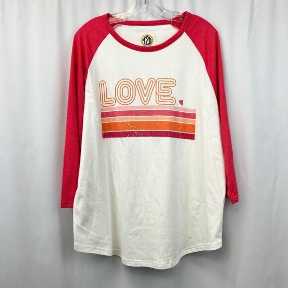 Tees 2 Ur Door Womens Multicolor Long Sleeve Round Neck Pullover T-Shirt Size L - Picture 1 of 10